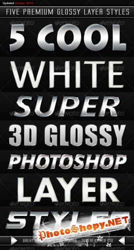 GraphicRiver White Modern 3D Glossy Layer Styles RETAIL