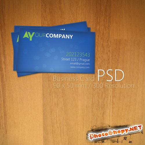 Blue Business Card PSD
