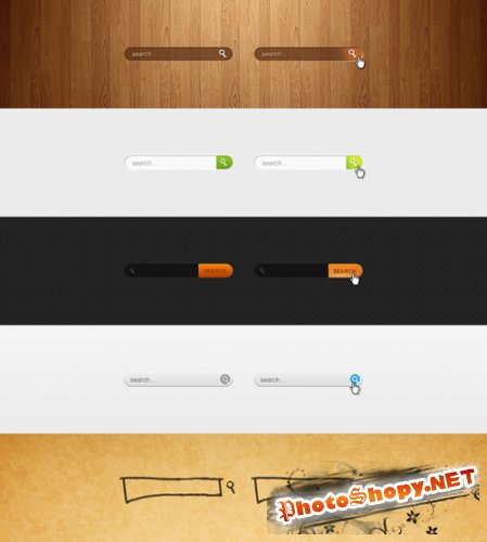 Search boxes PSD