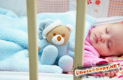 Stock Photo - Младенец в Колыбели