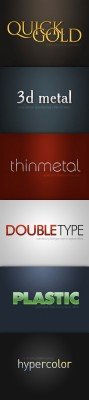 Collection of text effects in PSD