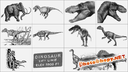 Кисти с динозаврами