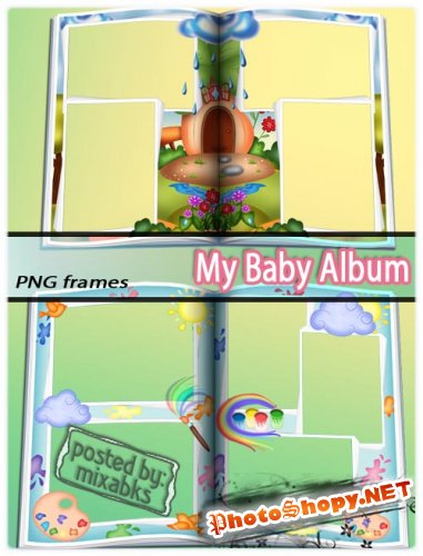 Детские странички | Baby Album Pages (PNG frames)