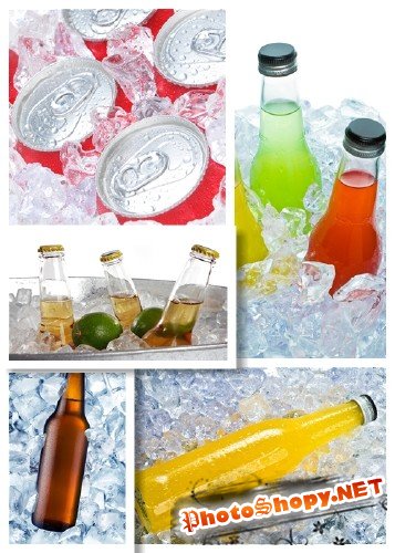 Охлажденные напитки в кубиках льда - фотосток | Drinks and Ice