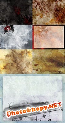 Set of 8 grunge textures