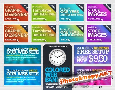 Colored web banners