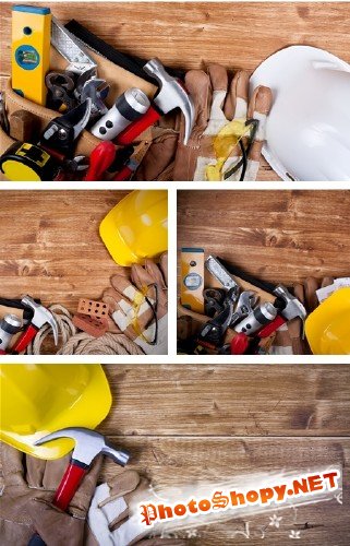 Инструменты и снаряжение рабочего-строителя - фотосток | Stock Photo - Construction Tools 2