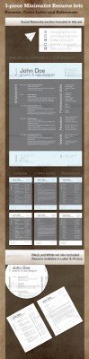 GraphicRiver - 3-Piece Minimalist Resume