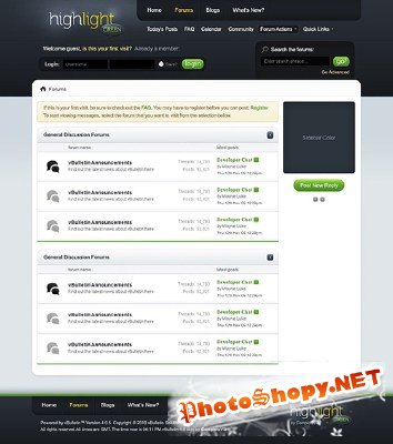 Completevb Highlight Green Skin 4.1.5 with PSD’s