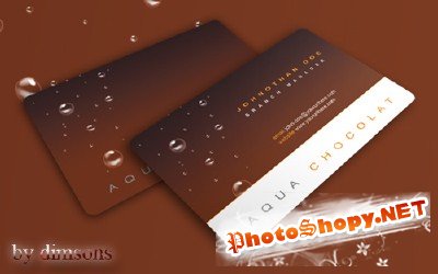 Aqua chocolat business card