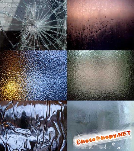 Текстуры стекла разных фактур