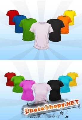 Ladies and Tee Shirt Mockup Templates Pack