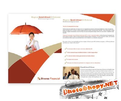 Financial Advisor Brochure Free PSD Print Template