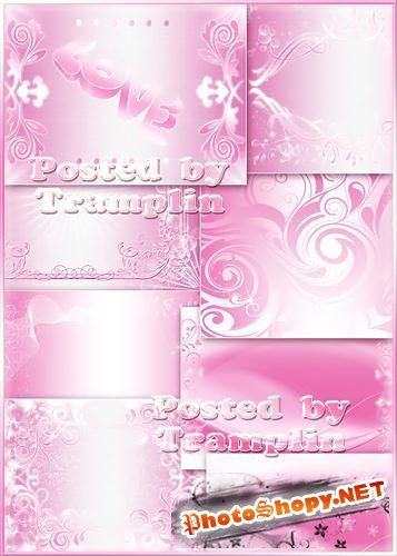 Мягкий розовый фон - Backgrounds - С мягкими розовыми и белыми градиентами