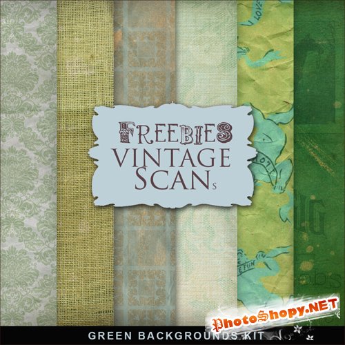 Textures - Green Vintage Backgounds