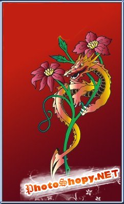 Dragon Flower PSD