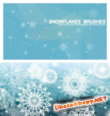 Photoshop brushes snowflakes