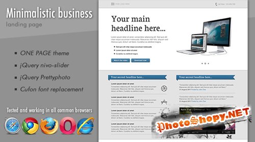 MojoThemes - Minimalistic business – Landing Page - Rip