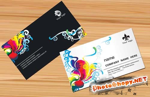 Beautiful pattern of foreign business card template
