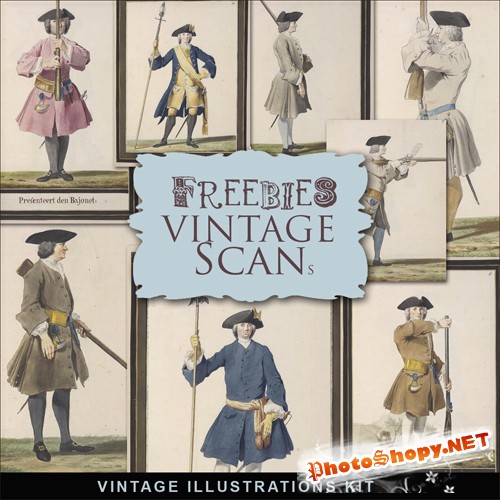 Scrap-kit - Old Vintage Illustrations