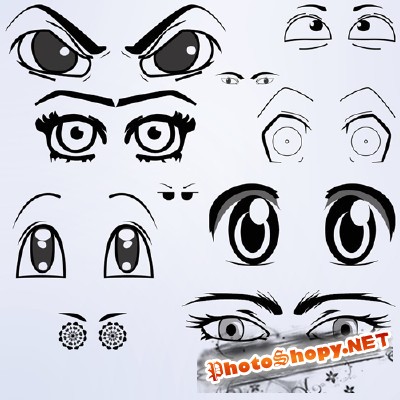Eyes Anime Photoshop Brushes