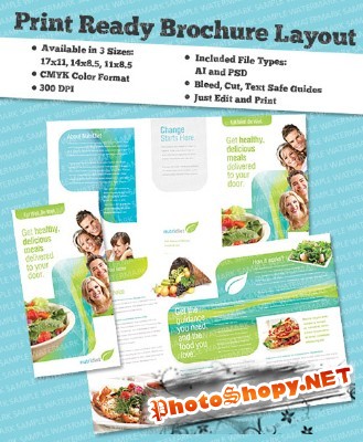 Templates for Design - Planned Portions Brochure 11 x 8.5 BoxedArt 