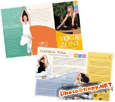 Templates for Design - Yoga Zone Brochure 11 x 8.5 BoxedArt