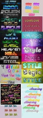 Text Layer styles for Photoshop pack 10