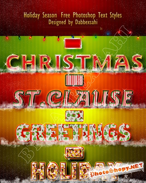 christmas ps text style by dabbexsahi