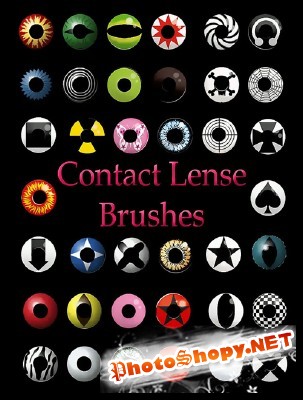 Contact Lense Brushes set for Photoshop