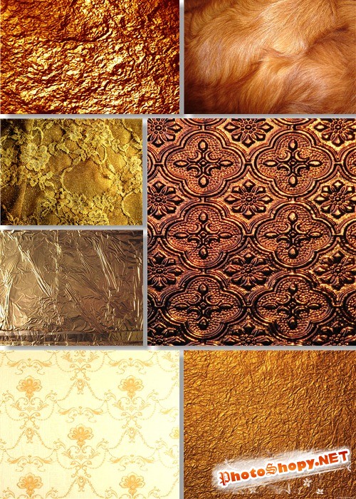 Клипарт - Текстуры золота и фольги