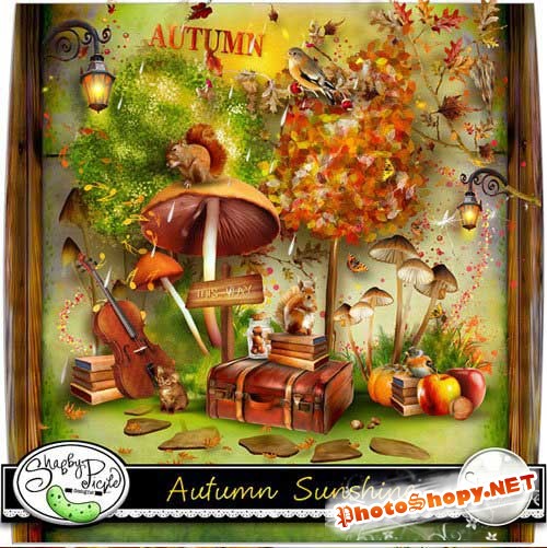 Симпатичный осенний скрап-набор - Осенний солнечный свет