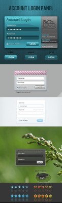 PSD for Photoshop - A set of Admin Login Panel