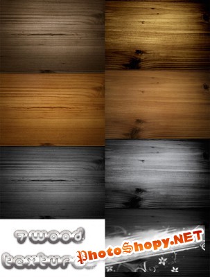 WOOD TEXTURE WITH 7 COLORS FOR PHOTOSHOP