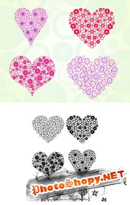 Hearts of Today Brushes Set for Photoshop