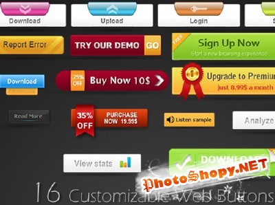 Psd Web Buttons for Photoshop