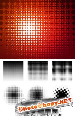 Halftone Gradients Brushes Set for Photoshop