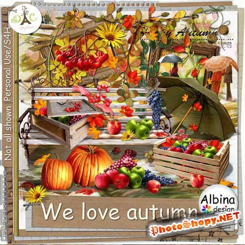 Эксклюзивный осенний скрап набор - Мы любим осень. Scrap - We love autumn