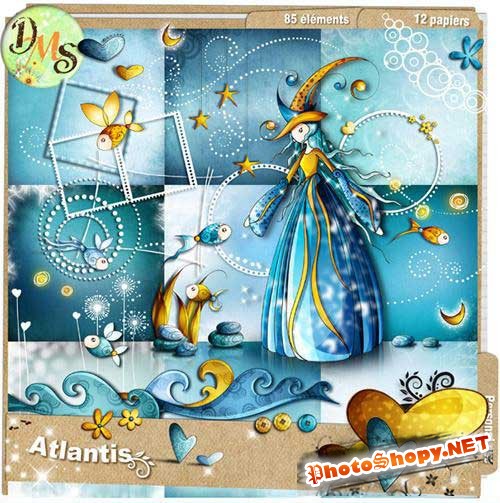Красивый морской скрап-набор - Атлантида. Scrap - Atlantis