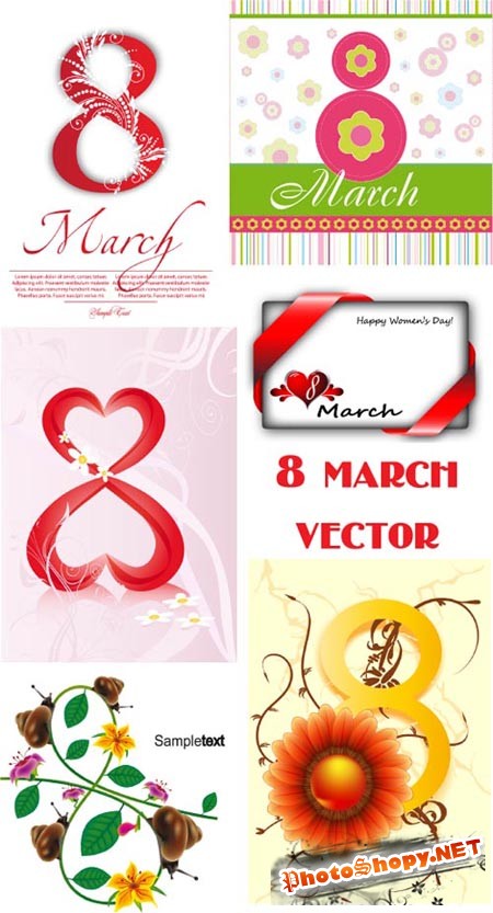 Векторный клипарт - 8 марта / 8 march vector Collection