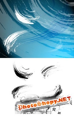 Thick Dry Arcs Brushes Set for Photoshop
