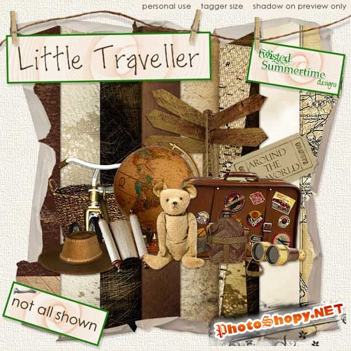 Скрап-набор - Маленький путешественник. Scrap - Little Traveller