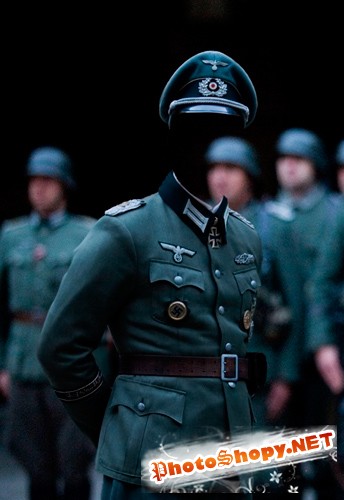 Шаблон для фотошопа "Немецкий офицер"