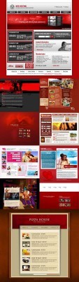 10 Red Web Templates Pack