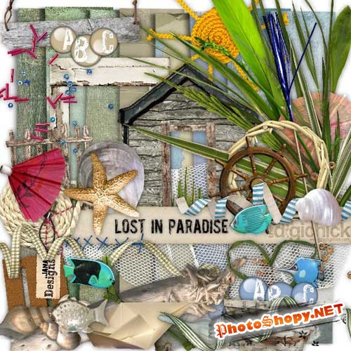Морской скрап-набор - Тянет в рай. Scrap - Lost In Paradise