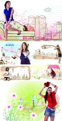 Collection Lovely Psd Girl Source Pack 10 for Photoshop