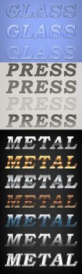 Letterpress, Glass and Metal Styles for Photoshop