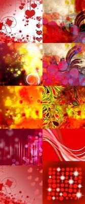 Red Fluttered Backgrounds