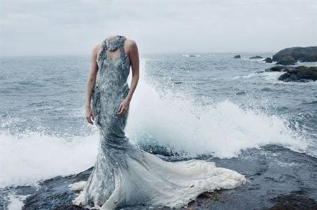 Красивый женский шаблон для Фотошопа - Морская Царица