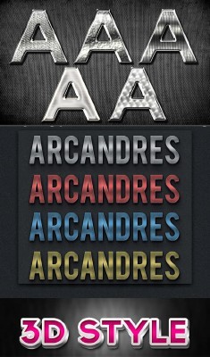 Silver Text styles for Photoshop